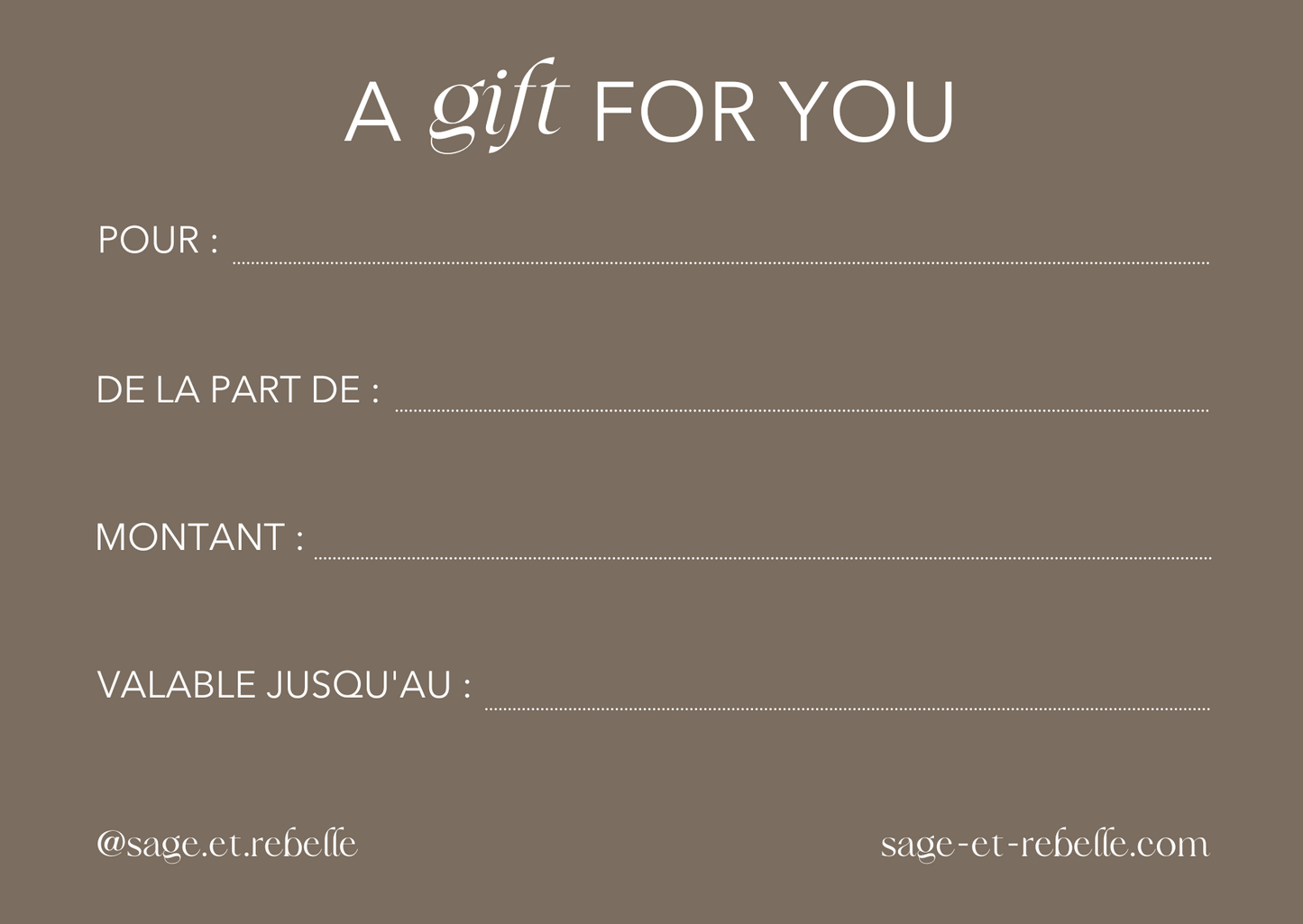 Carte cadeau